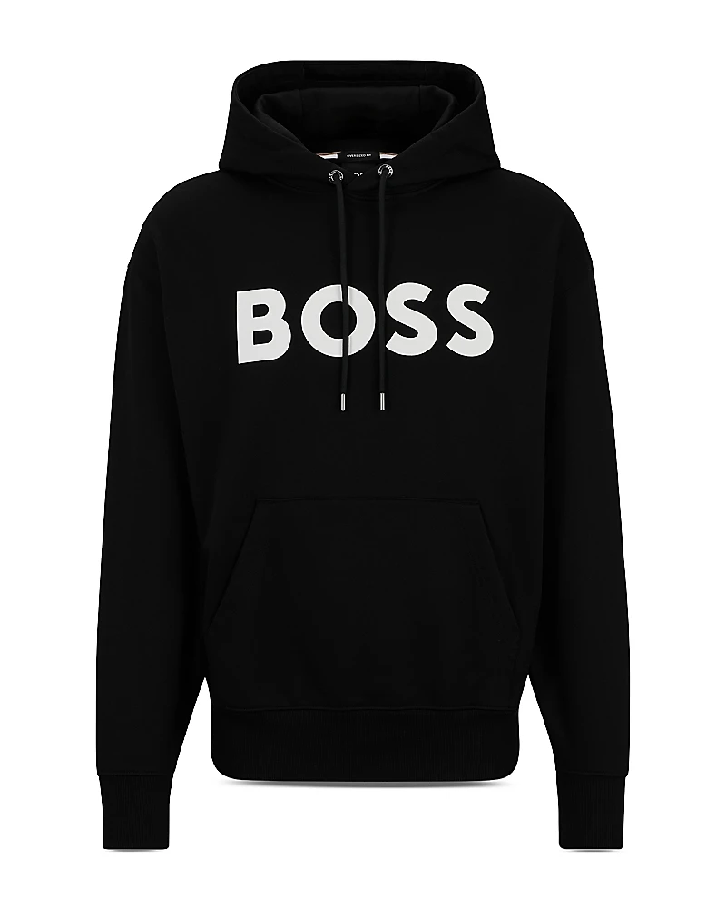 Boss Sullivan Cotton Logo Print Regular Fit Hoodie