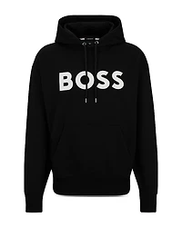 Boss Sullivan Cotton Logo Print Regular Fit Hoodie