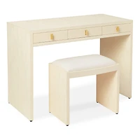 Aerin Shagreen Embossed Vanity Table & Stool Set