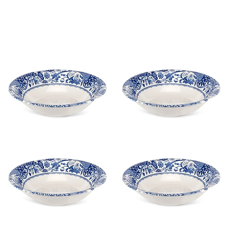 Spode Blue Italian Brocato Cereal Bowl, Set of 4