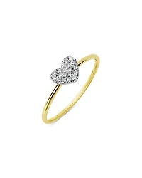 Meira T 14K White & Yellow Gold Diamond Heart Pave Cluster Ring