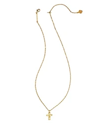 Cross Pendant Necklace 14K Gold Pated, 19"