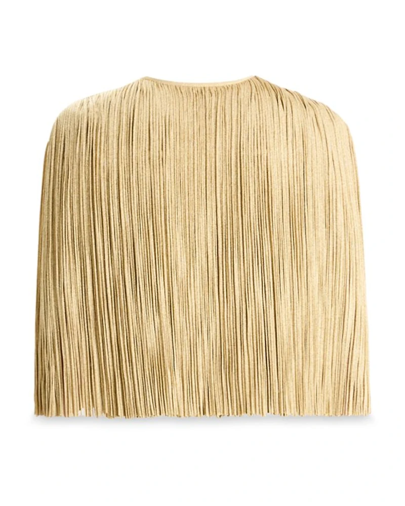 Metallic Fringe Cape