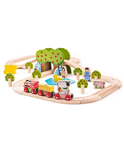 Bigjigs Rail Farm Train Set - Ages 3+