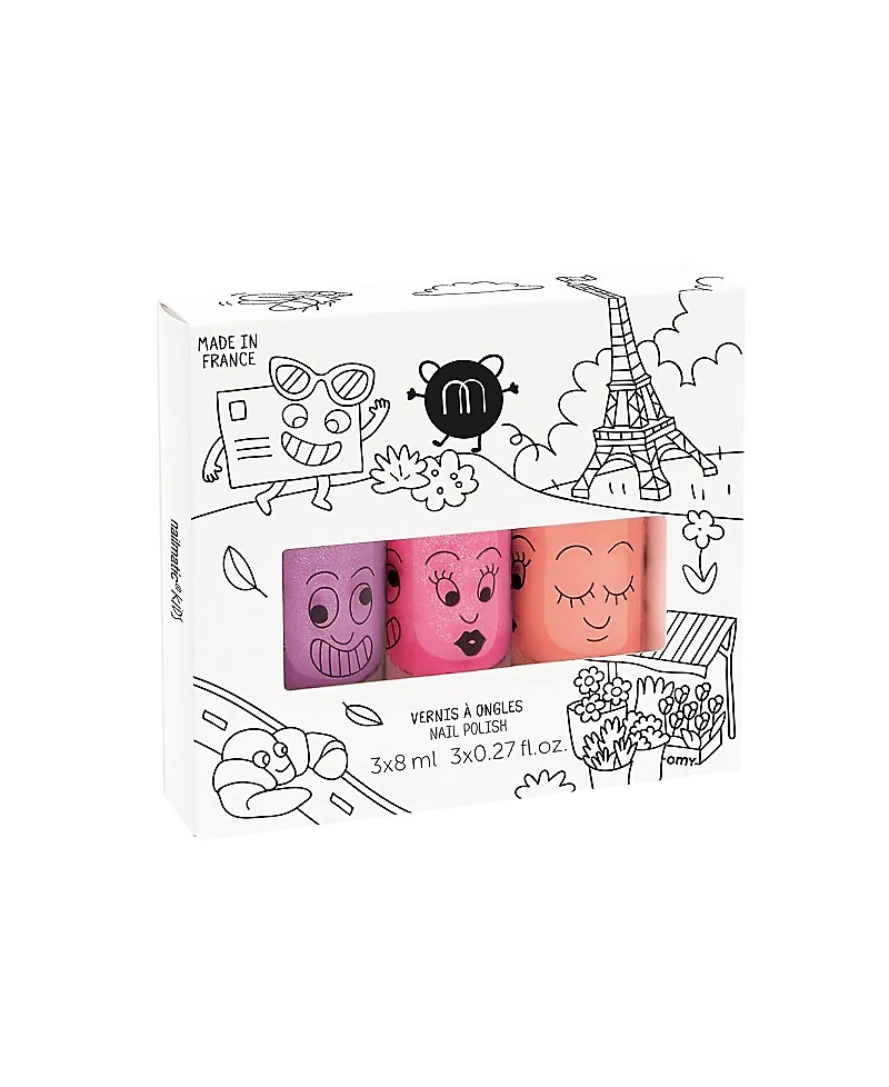 Nailmatic nail polishes set Paris 3-10 - Ages 5-7
