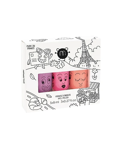 Nailmatic nail polishes set Paris 3-10 - Ages 5-7