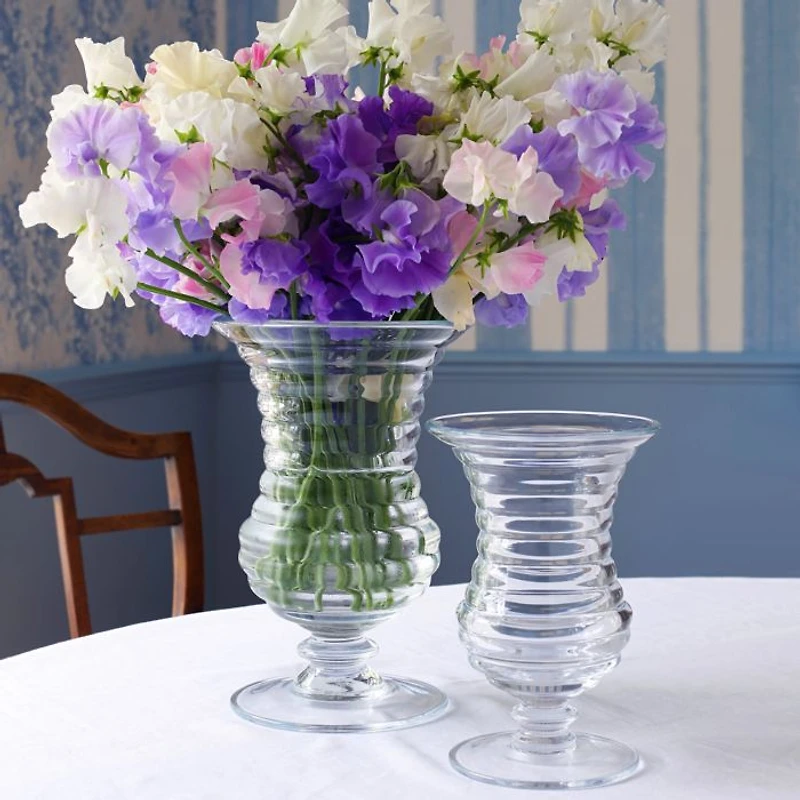 Ripples 8.5" Footed Flower Vase