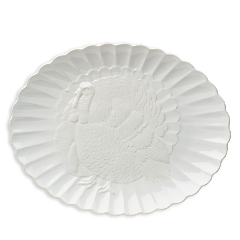 Lenox French Perle Carved Turkey Platter