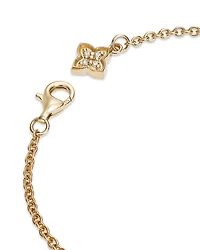 Diamond Clover Station Collection Bracelet 14K Gold, 0.38 tcw
