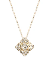 Bloomingdale's Fine Collection Diamond Clover Cluster Pendant Necklace