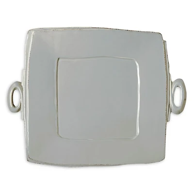Lastra Gray Handled Square Platter