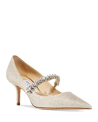 Jimmy Choo Women's Bing 65 Glitter Pointed Toe Pumps