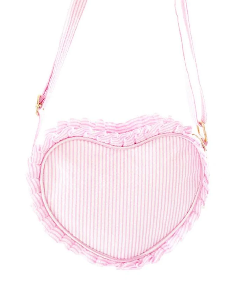 Girls' Palmer Pink Seersucker Heart Purse - Little Kid, Big Kid