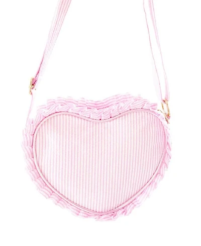 Girls' Palmer Pink Seersucker Heart Purse - Little Kid, Big Kid