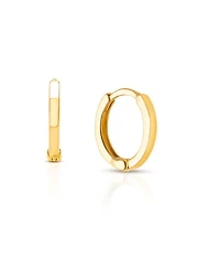 Girls' 14K Gold Modern 11mm Huggie Hoop Earrings - Little Kid, Big Kid