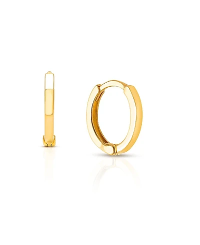 Tiny Blessings Girls' 14K Gold Modern 11mm Huggie Hoop Earrings - Little Kid, Big Kid