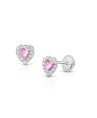 Girls' 14K Gold Blissful Heart Studs Screw Back Earrings - Baby, Little Kid, Big Kid