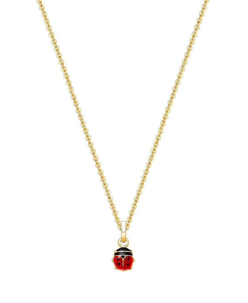 Children's 14K Gold Lil' Ladybug Girls' 12-14" Necklace