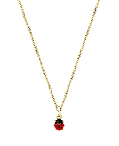 Tiny Blessings Children's 14K Gold Lil' Ladybug Girls' 12-14 Necklace