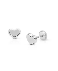 Girls' 14K Gold Modern Heart Studs Screw Back Earrings - Baby, Little Kid, Big Kid