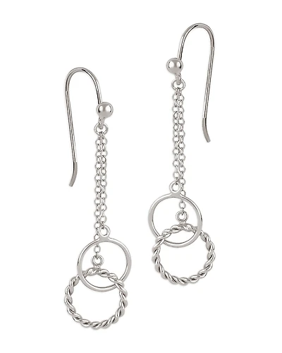 Bloomingdale's Fine Collection Interlocking Ring Chain Drop Earrings