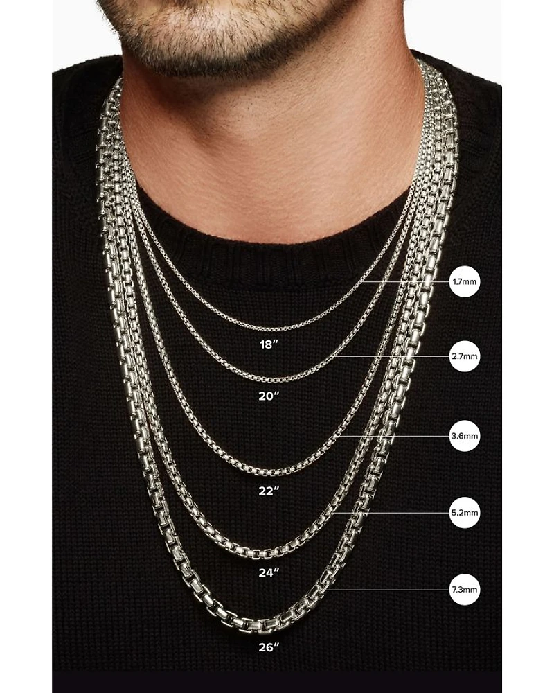 Men's Sterling Silver Extra Large Box Chain, 5.2mm