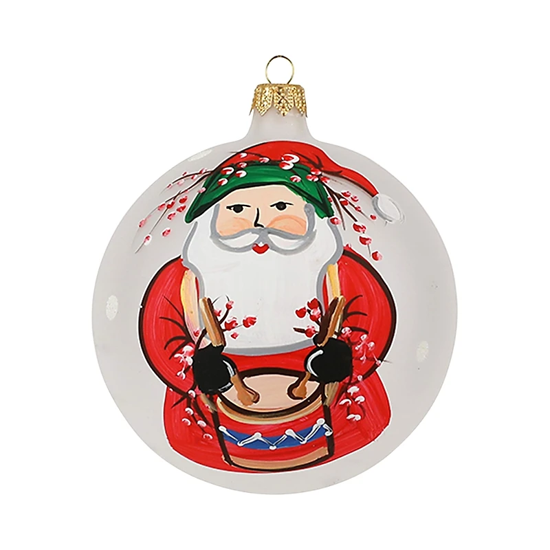Vietri Old St. Nick Drum Ornament