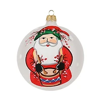 Vietri Old St. Nick Drum Ornament