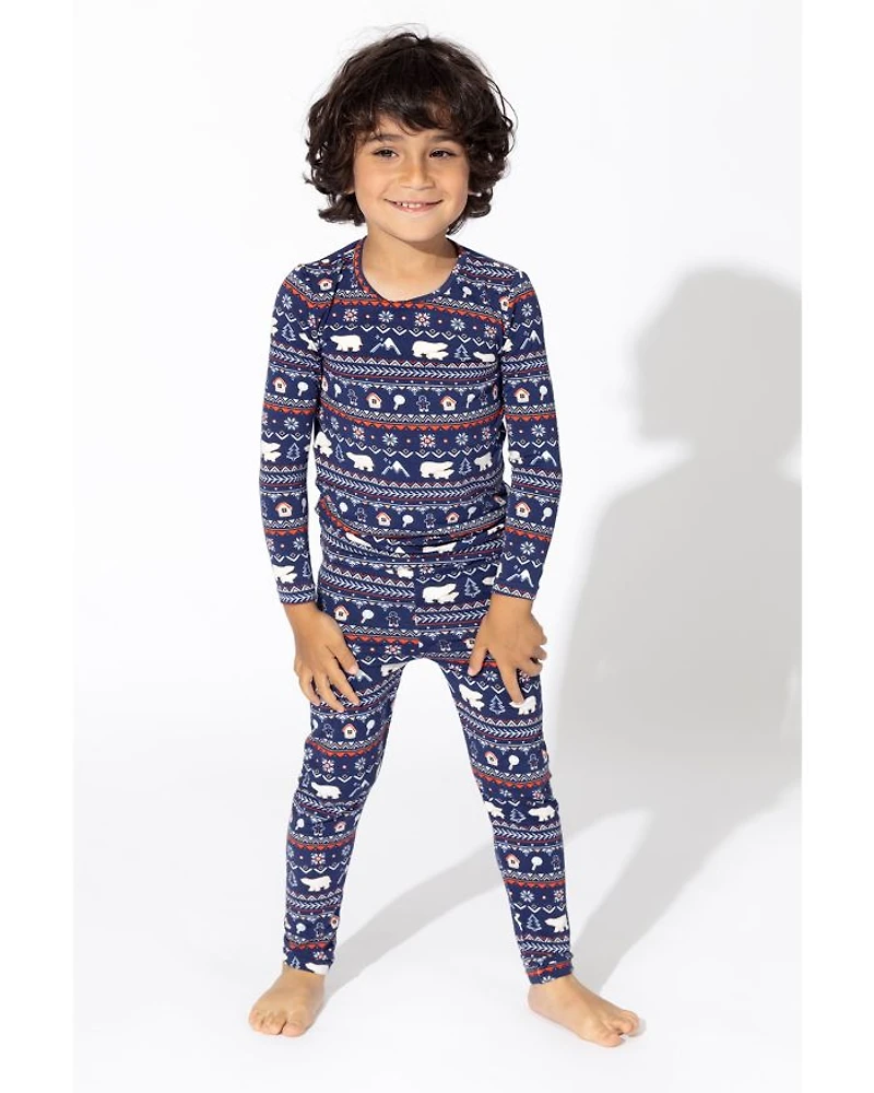 Unisex Polar Isle Print Pajama Set - Baby, Little Kid