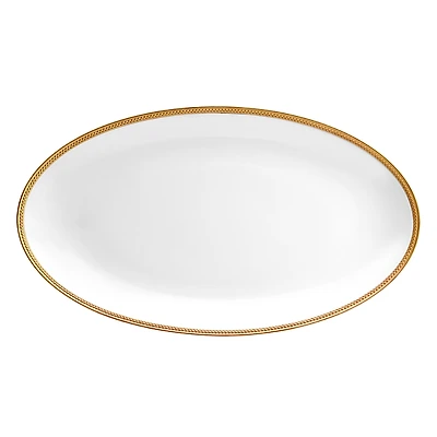 L'Objet Soie Tresse Gold Oval Platter, Large