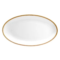 L'Objet Soie Tresse Gold Oval Platter, Large