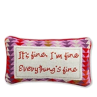 Furbish Studio Everything's Fine Needlepoint Decorative Pillow