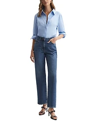Selin Slim Straight Leg Jeans Mid Blue