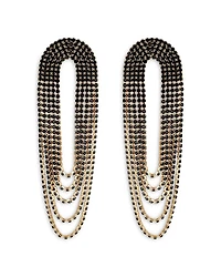 Draped Arc Fringe Earrings in 18K Gold Plated