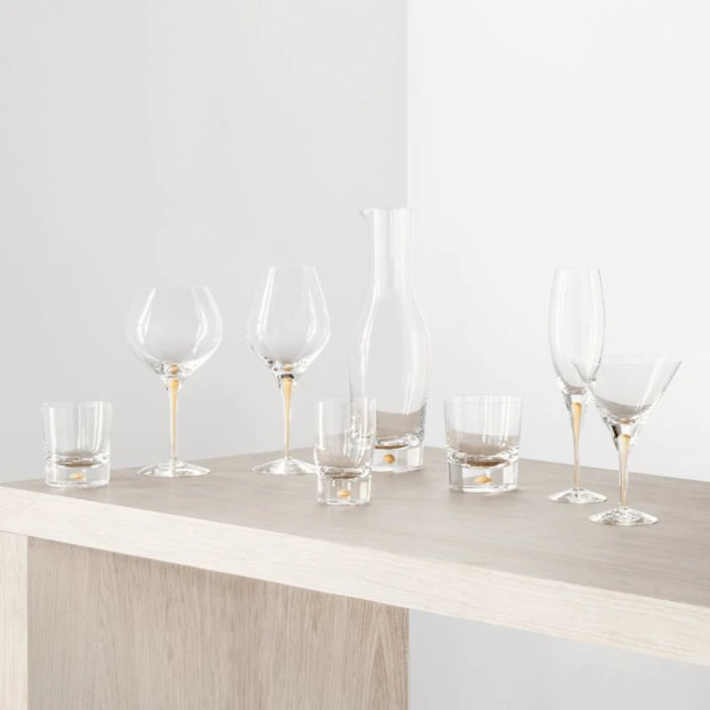 Intermezzo Gold Champagne Glasses, Set of 2