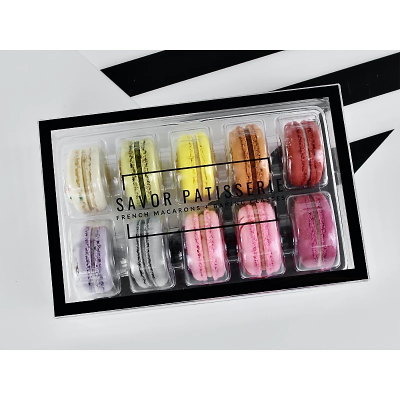 Savor Patisserie 10 Pc. Rainbow French Macarons