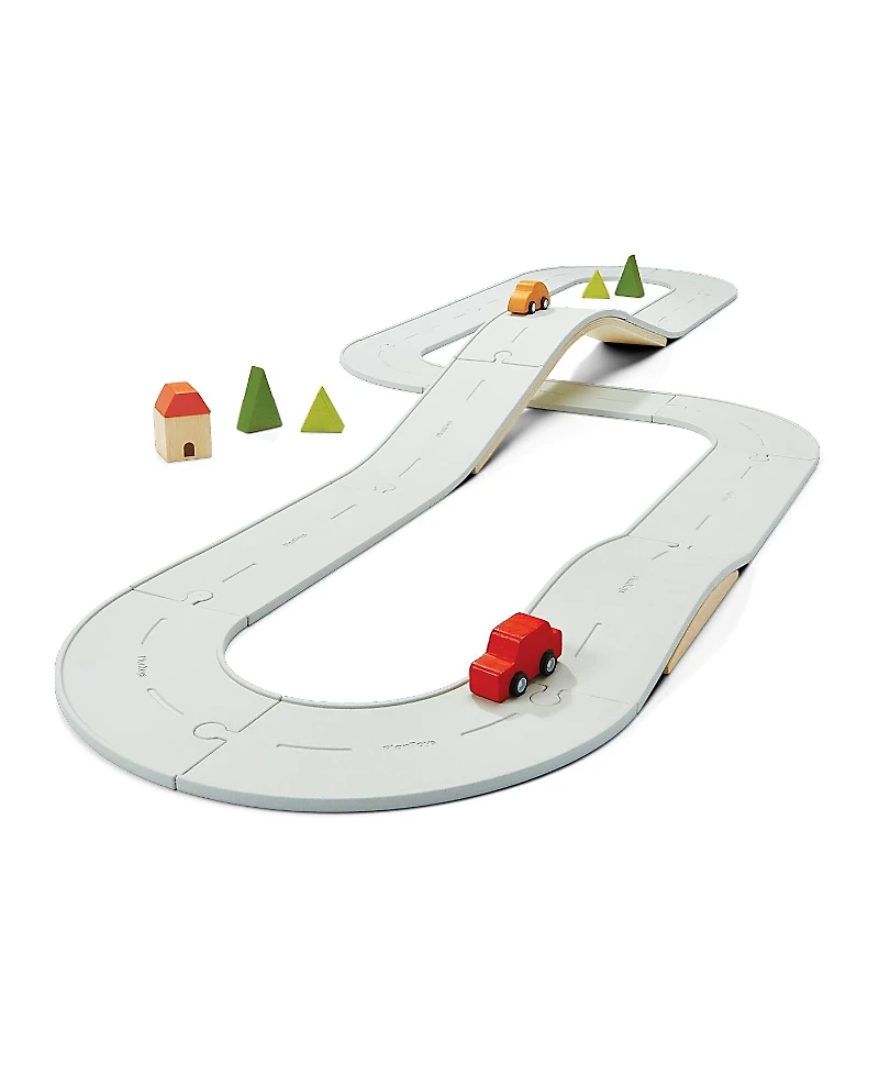 PlanToys Rubber Road and Rail Set Large - Age 3+ Years