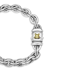 Men's 18K Yellow Gold & Sterling Silver Anthem Double Link Chain Bracelet