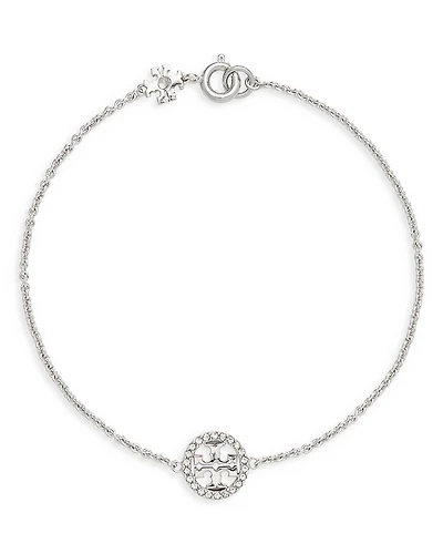 Tory Burch Miller Pave Logo Link Bracelet