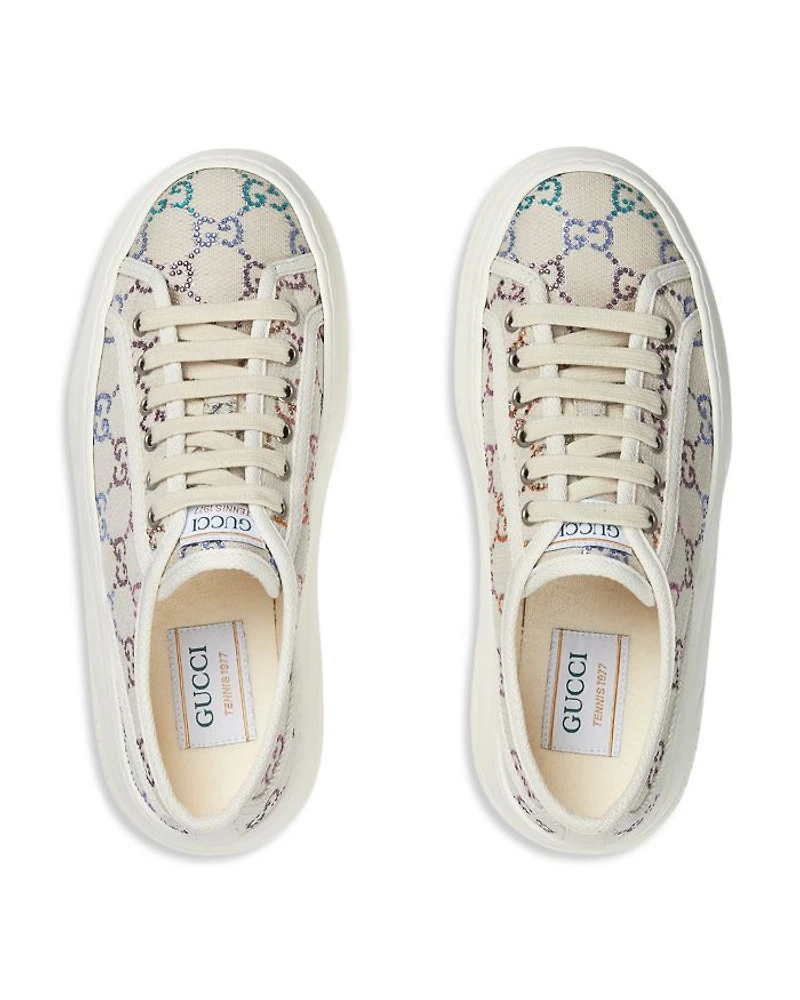Women's Lace Up Low Top Platform Sneakers