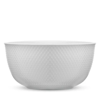 Lyngby Porcelain Rhombe Serving Bowl, White