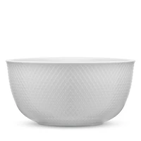 Lyngby Porcelain Rhombe Serving Bowl, White