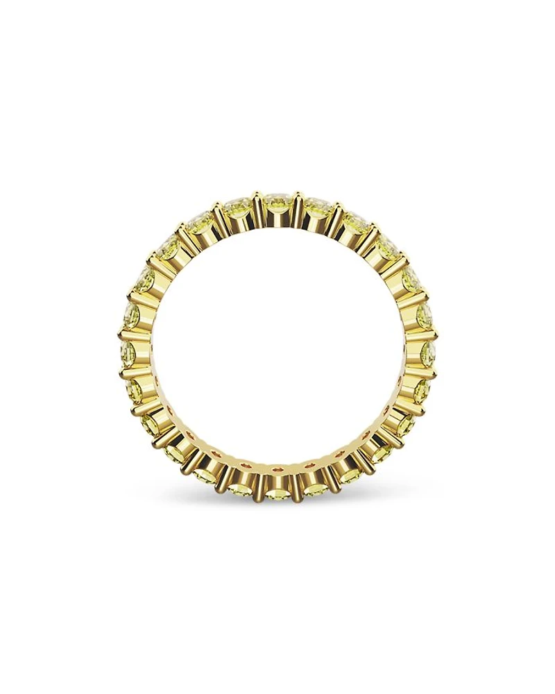 Matrix Yellow Crystal Stack Ring in Gold Tone