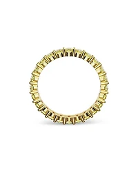 Matrix Yellow Crystal Stack Ring in Gold Tone