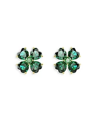 Idyllia Crystal Clover Stud Earrings
