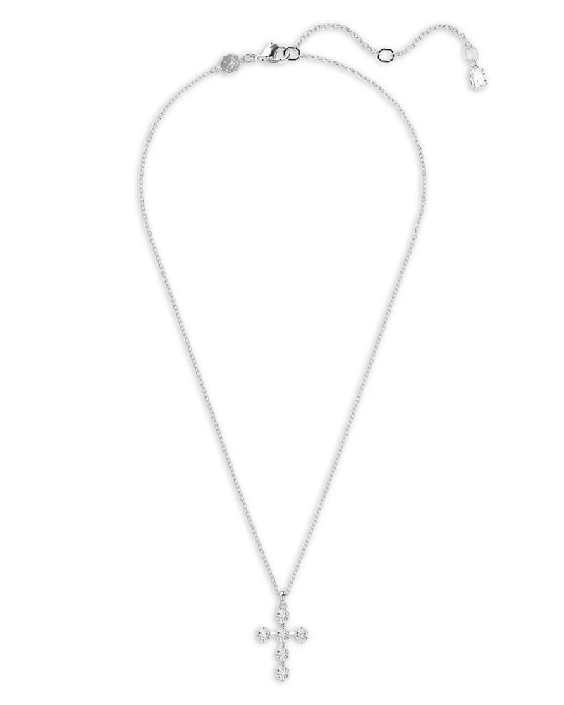 Insigne Crystal Cross Pendant Necklace
