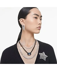 Matrix Triangle Cut Small Hoop Earrings in Rhodium Plated