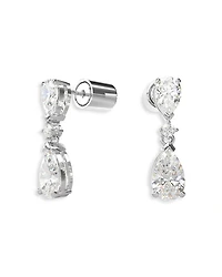 Mesmera Mixed Cut Collar Necklace & Drop Earrings Set in Rhodium Plated