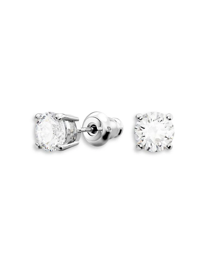 Matrix Tennis Necklace & Stud Earrings Set in Rhodium Plated