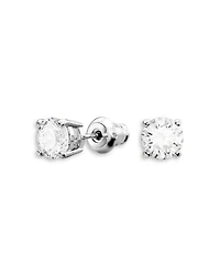 Matrix Tennis Necklace & Stud Earrings Set in Rhodium Plated